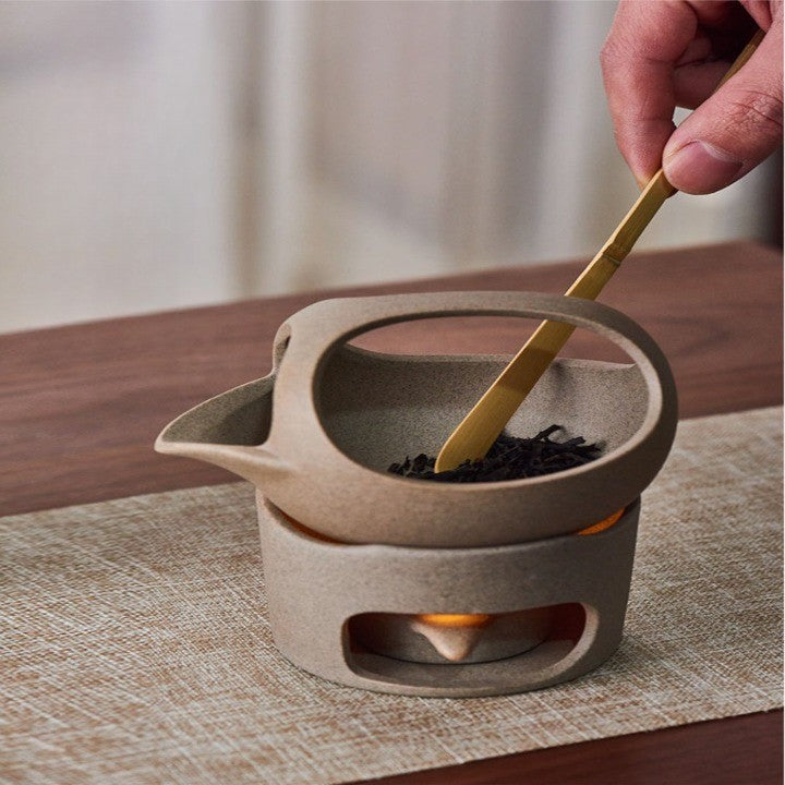 Japanese Style Simple Candle Tea Warmer Pot