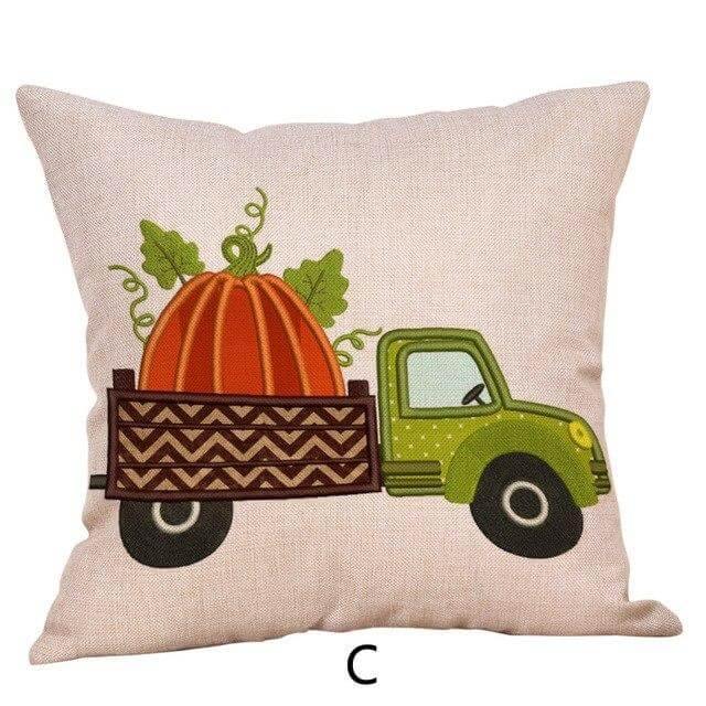 Pumpkin Truck Halloween Fall Pillow Cases