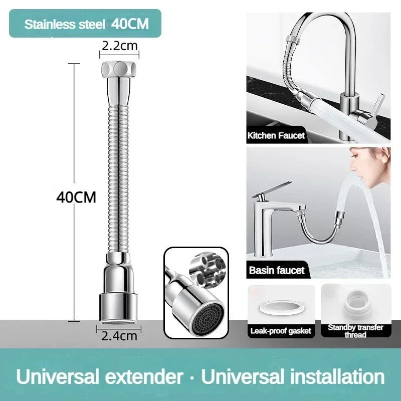 Universal Flexible Adjustable Kitchen Faucet Extender Nozzle