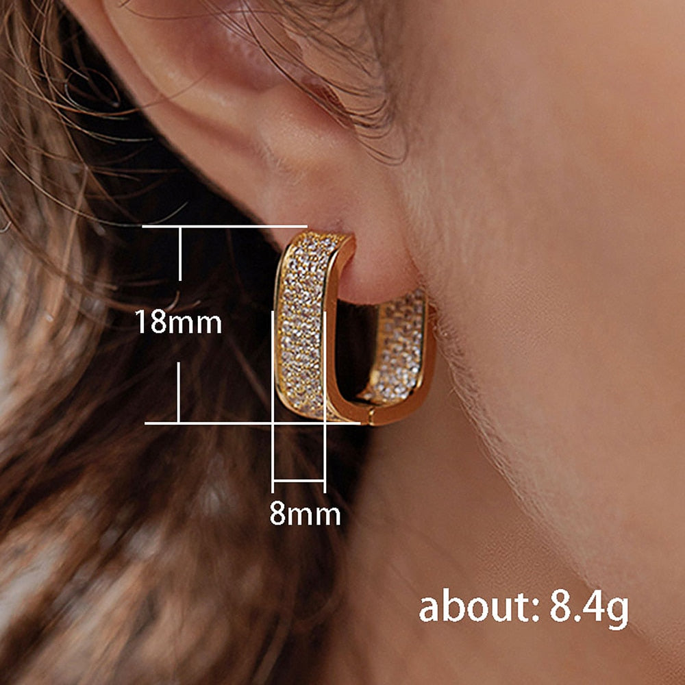 Korean Style Elegant Hoop Earrings