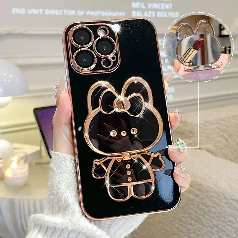 3D Bunny  Korean Style Mirror iPhone Case