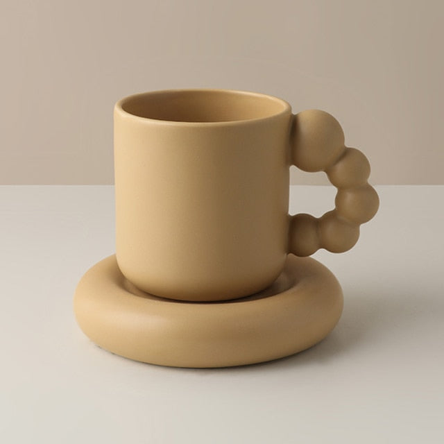 Nordic Ceramic Berry Handle Coffee Mug