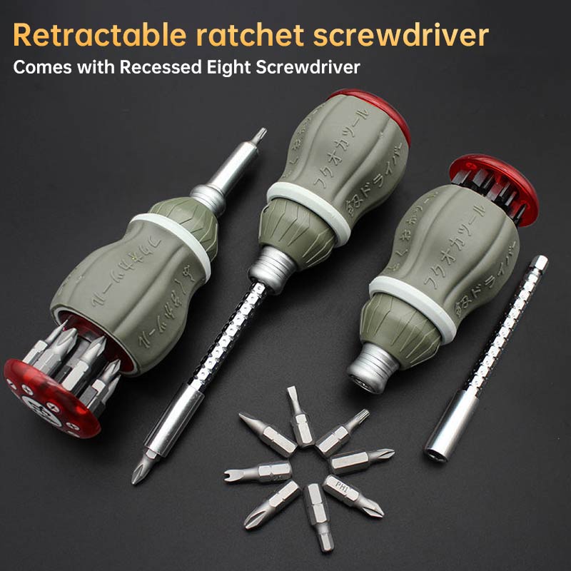 Telescopic Portable Magnetic Fix Flex Screwdriver Set