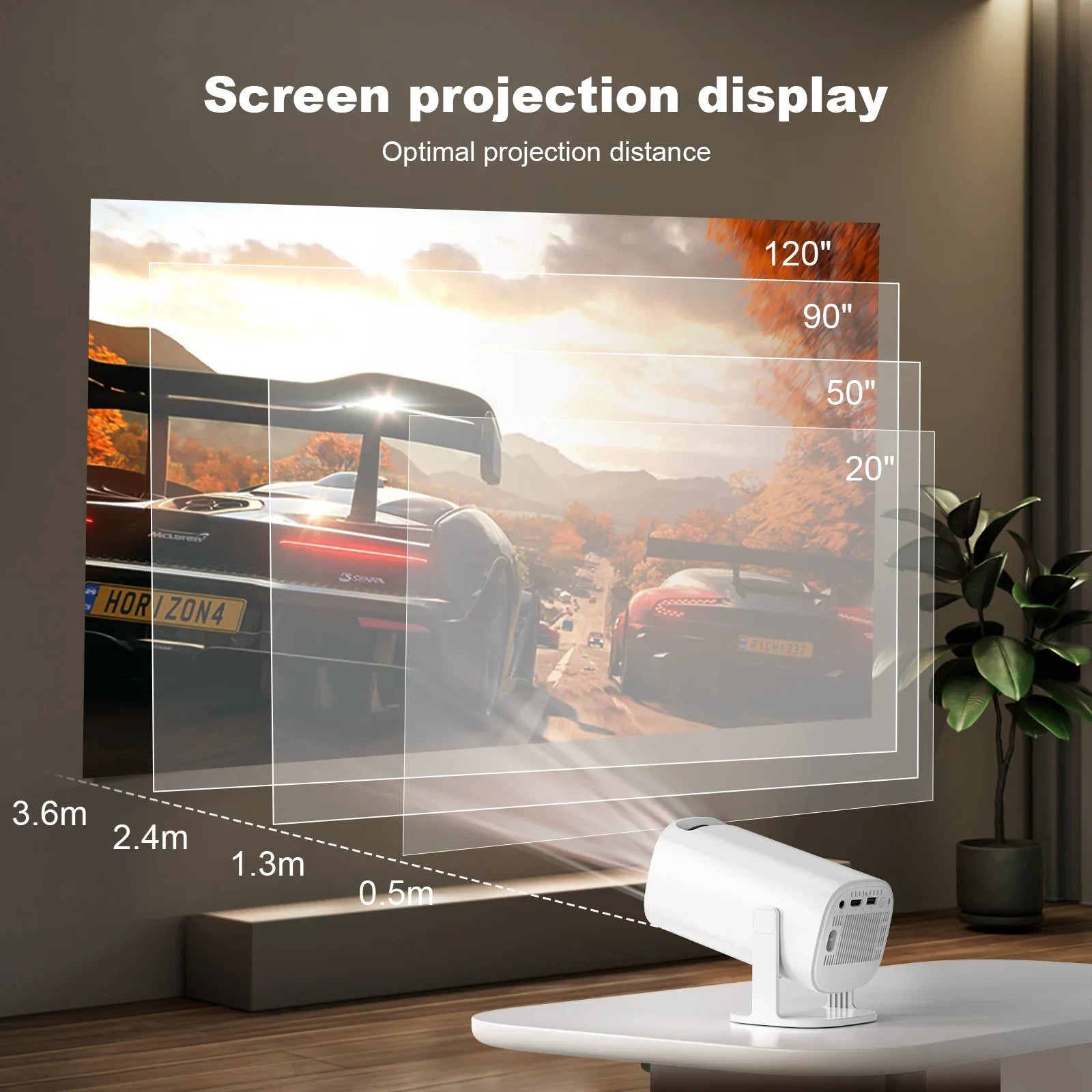 Smart Mini Android 4K Support Home Cinema Projector