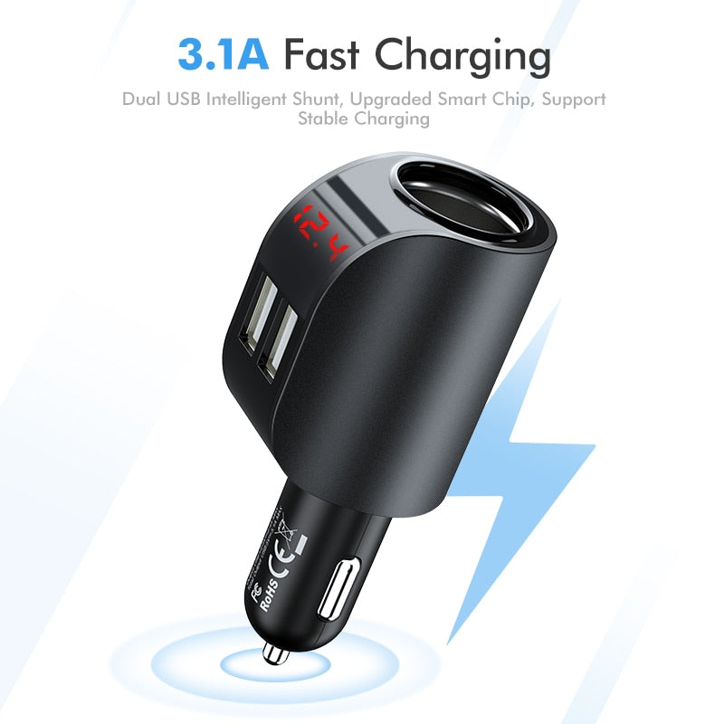 Dual USB Car Digital Charger