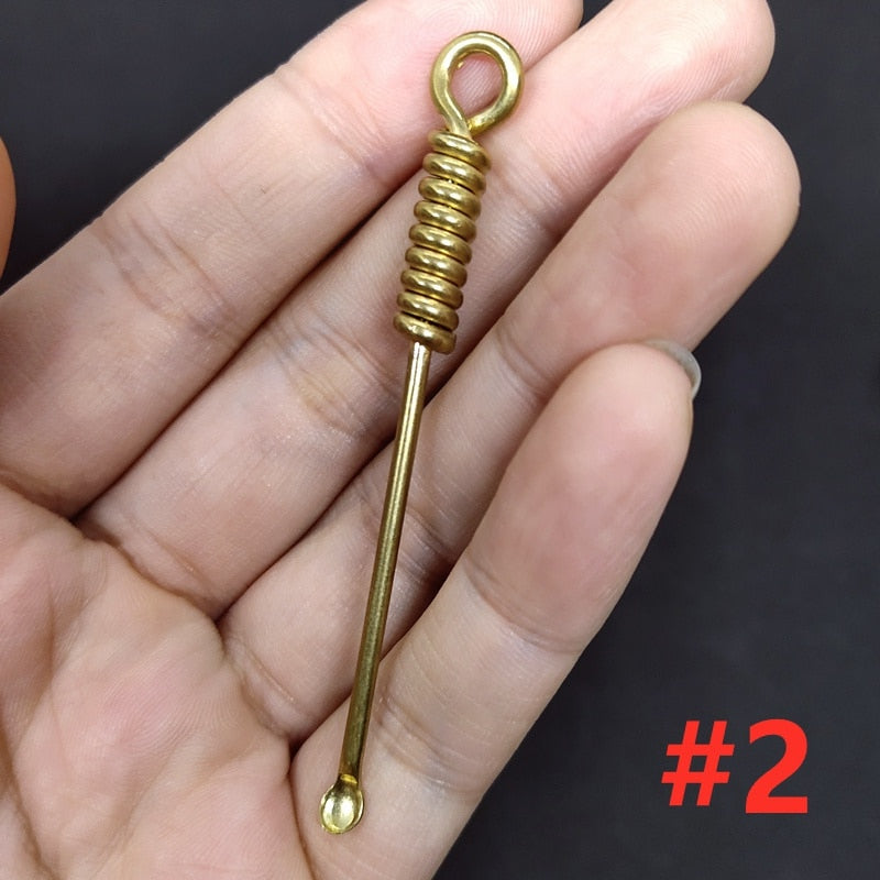 Retro Radiance Brass Mini Tool Vintage Keychain