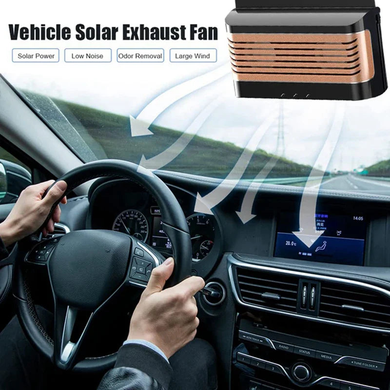 Air Purifier Cleaning System Solar Powered Car Fan