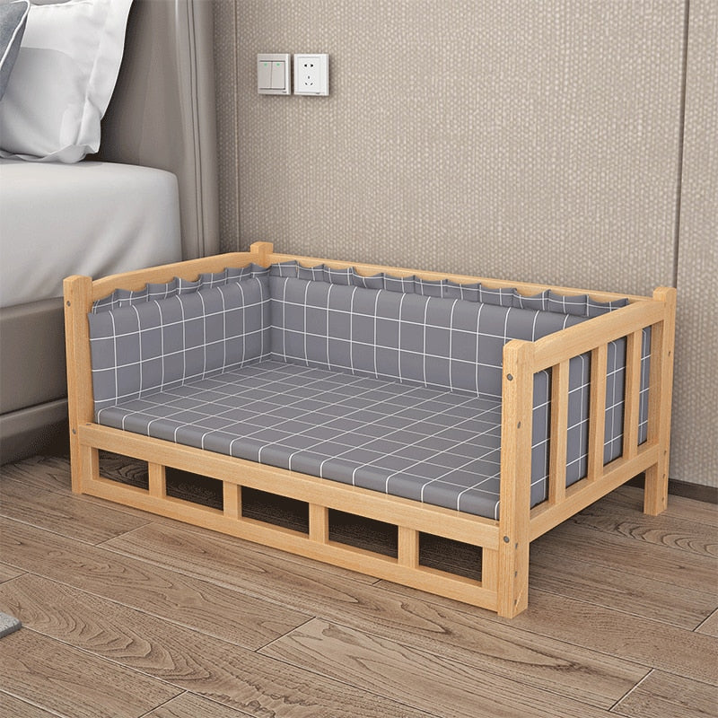 Furry Friend Detachable Pet Wooden Table Bed