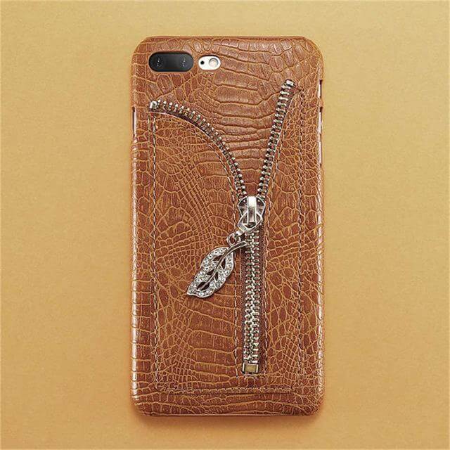 Retro Crocodile Grain Leather Case For Iphone Models