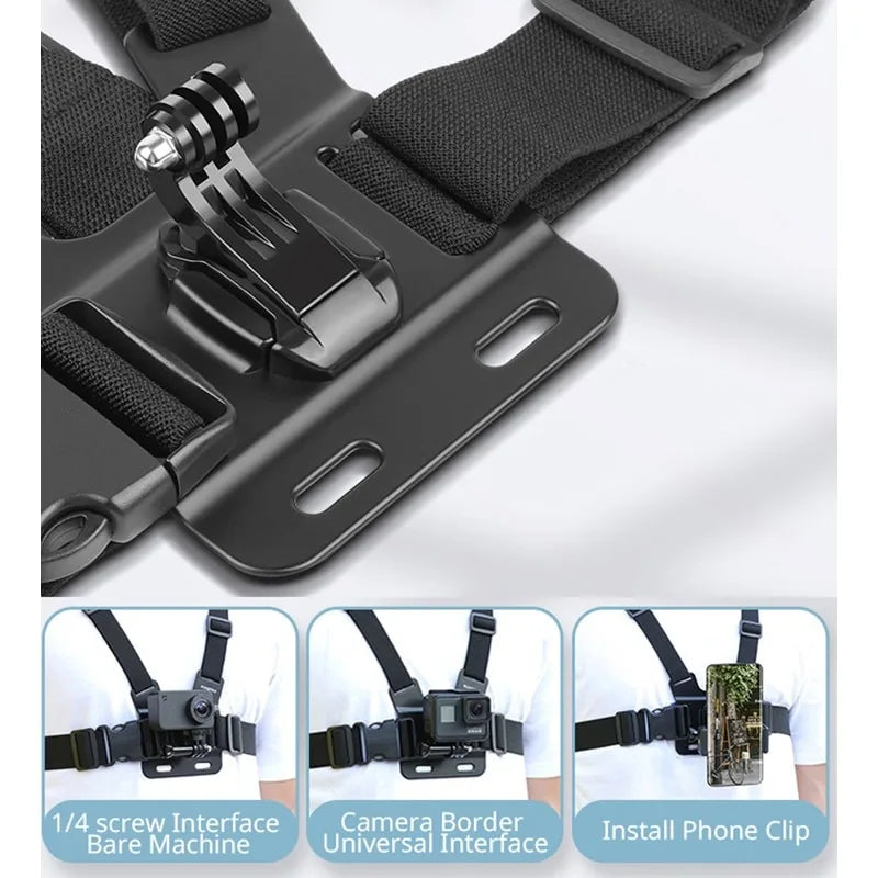 Rotating Chest Strap Hands-Free Phone Holder