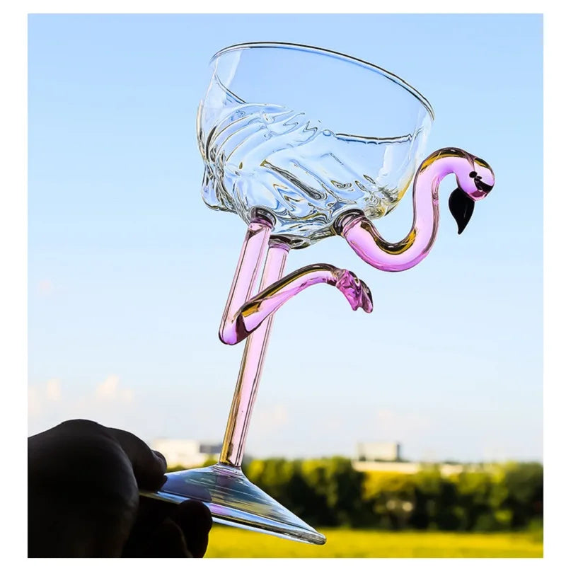 Pink Flamingo Cocktail Clear Party Glasses