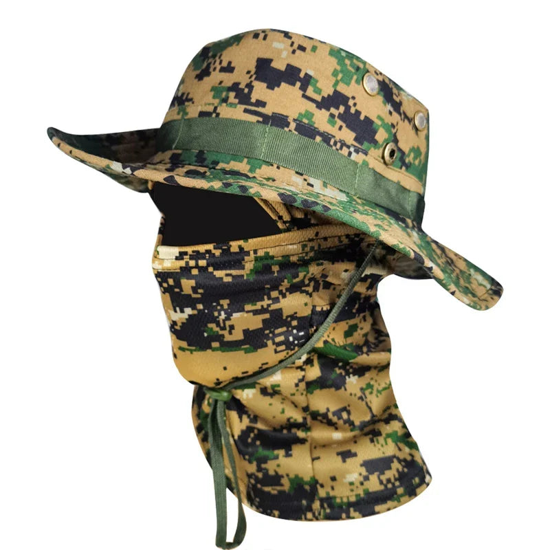 Tactical Camouflage Full Face Cover Hat