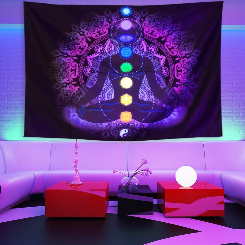 Colorful Glowing Luminous Tapestry