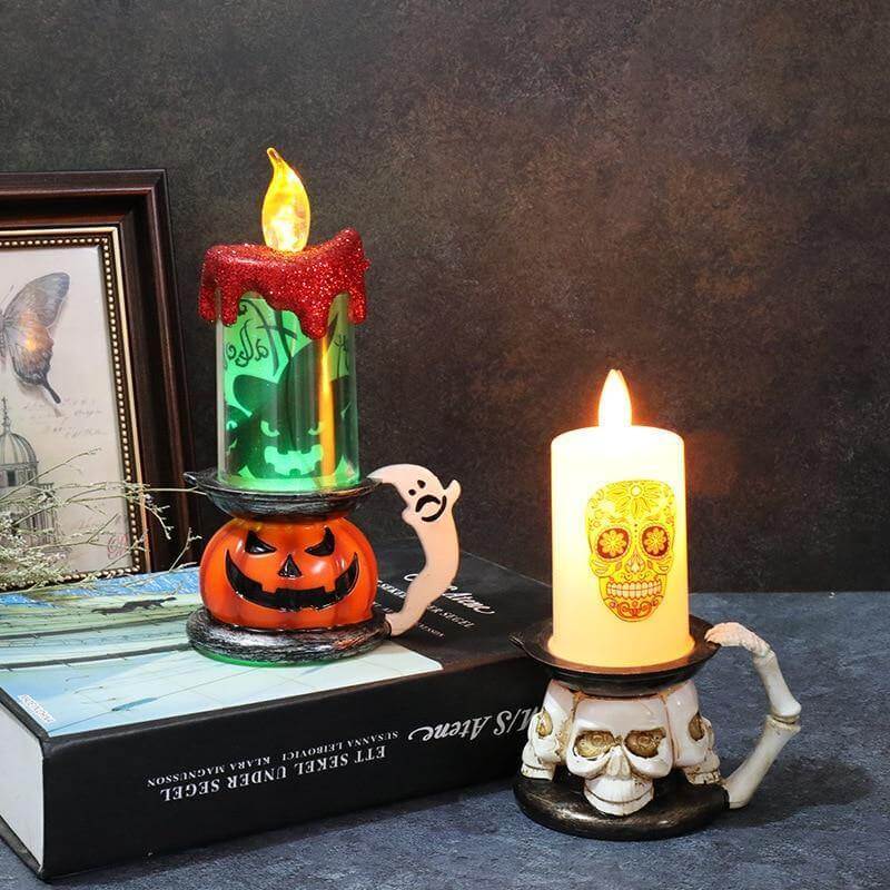 3D Pumpkin Skeleton Halloween Candle Lights