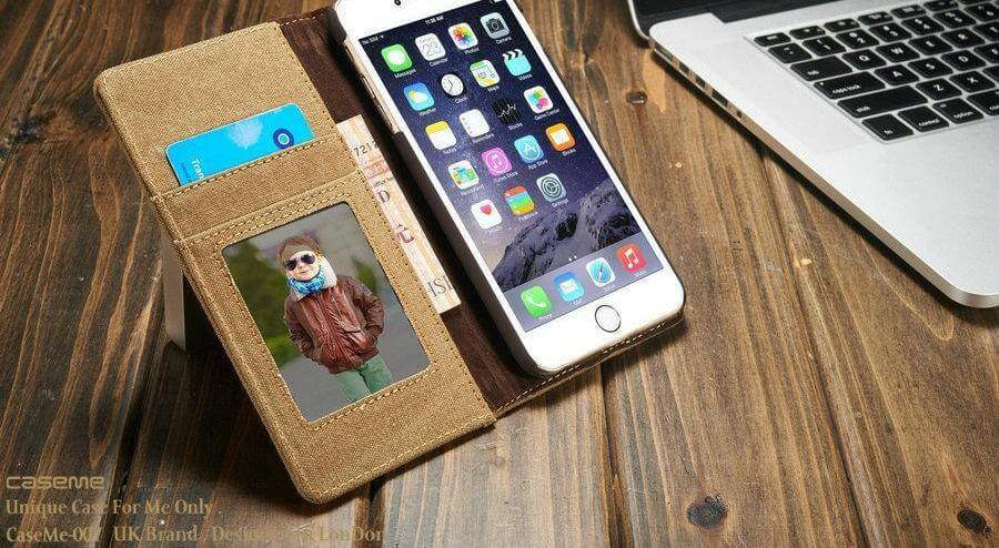 Jeans Leather Flip Wallet Iphone X Case