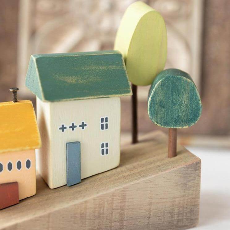 Nordic Wooden Miniature Hilly Neighborhood Home Decor