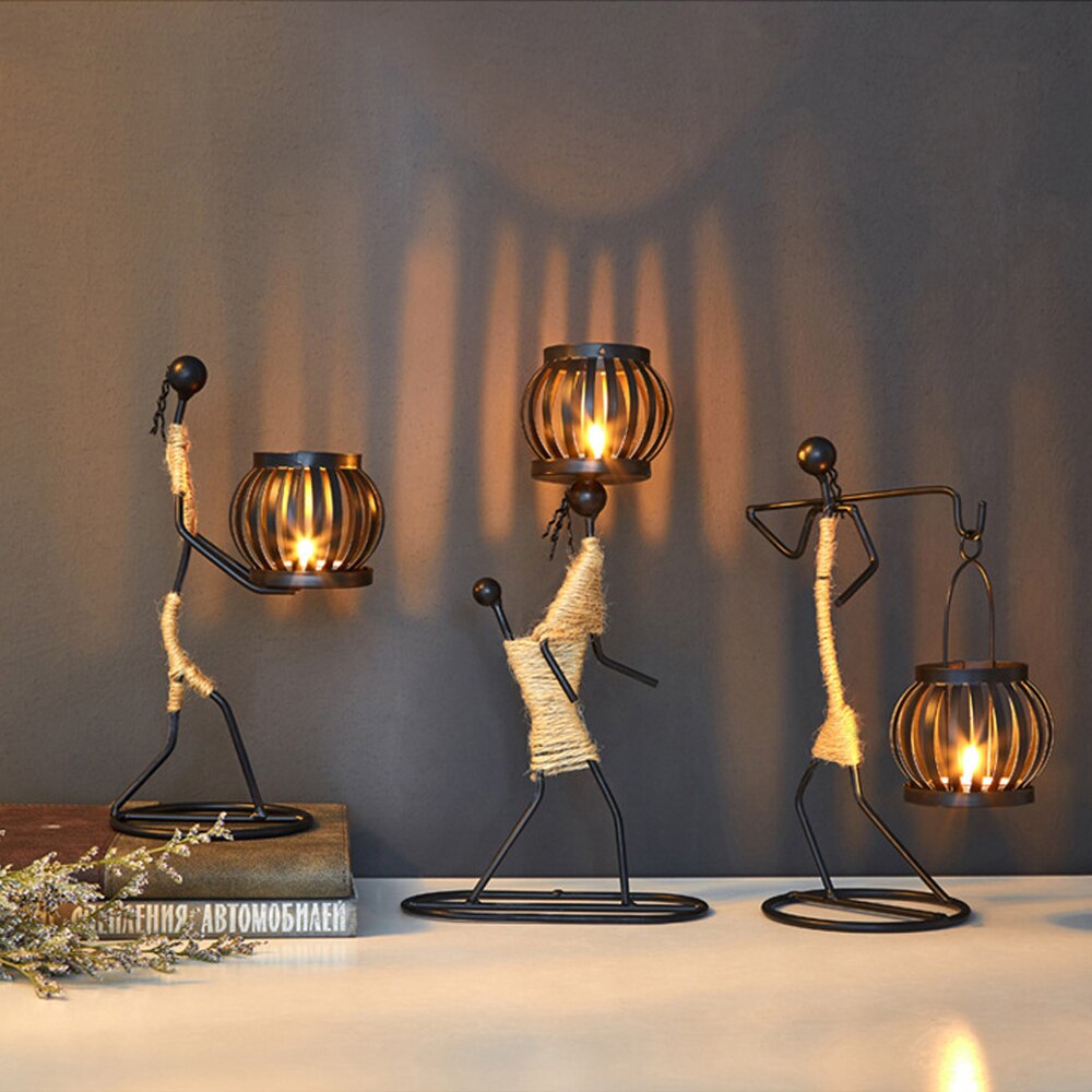 Creative Beautiful Nordic Iron Candle Holder