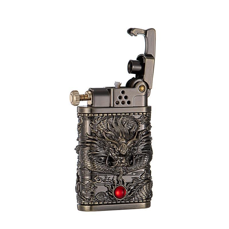 Dragon Wings Brass Kerosene Lighter