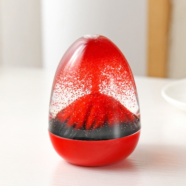 Volcano Eruption Liquid Hourglass