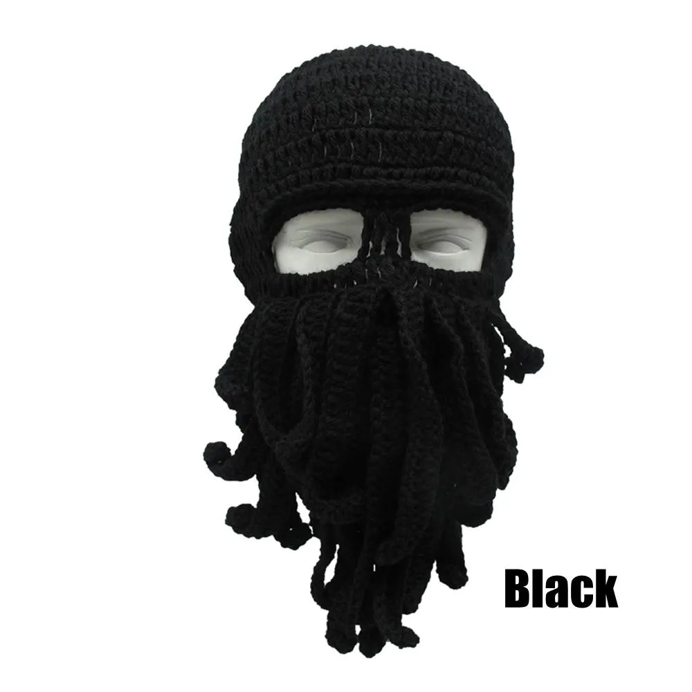 Octopus Tentacle Knitted Face Winter Mask