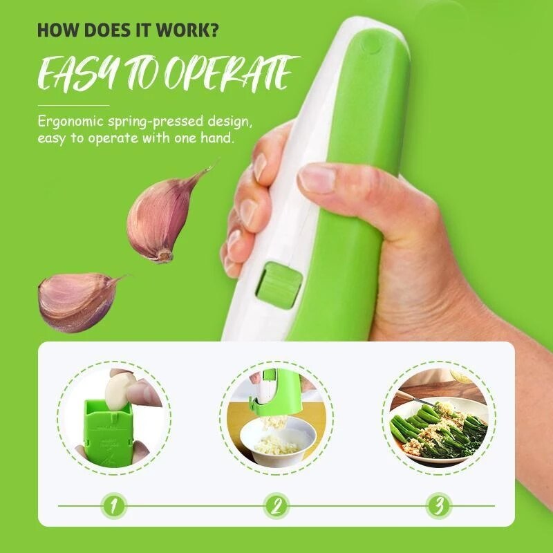 Multifunctional Garlic Press Cube Slicer