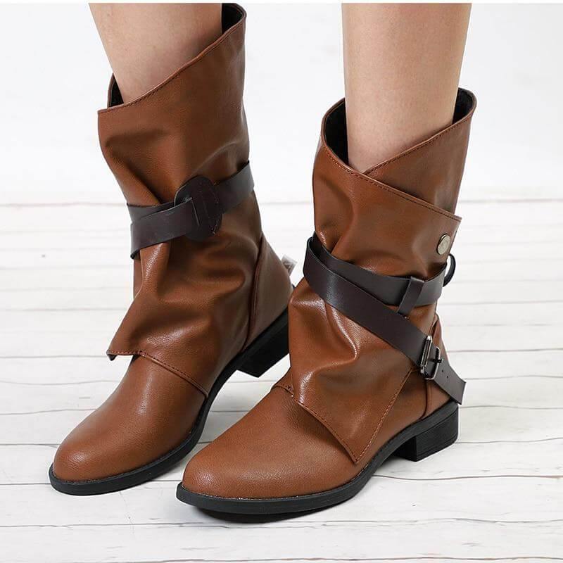 Stylish Luxury Low Heel Fall Boots