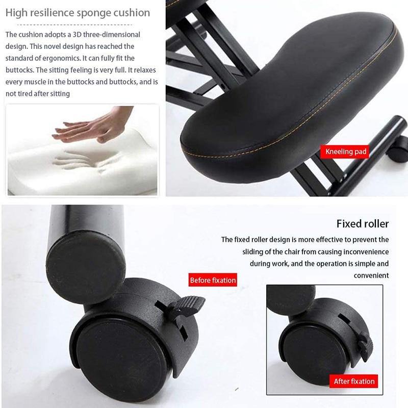 Ergonomic Height Adjustable Knee Support Chair