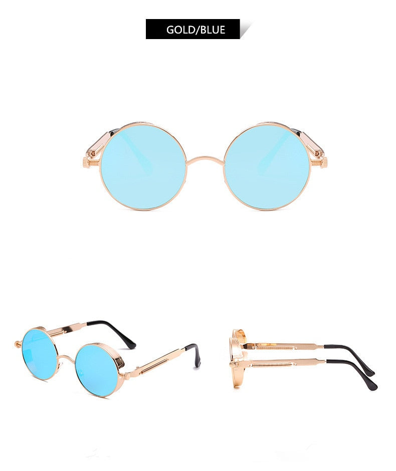 Creative Round Retro Round Metal Sunglasses