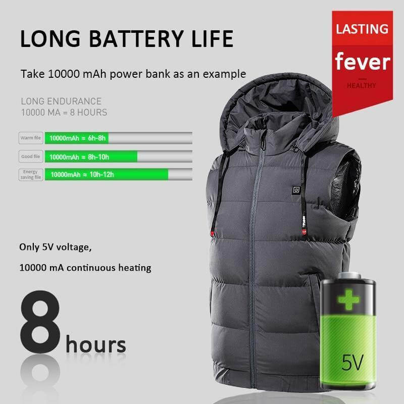 Thermal Waterproof Electric Heated Hooded Vest