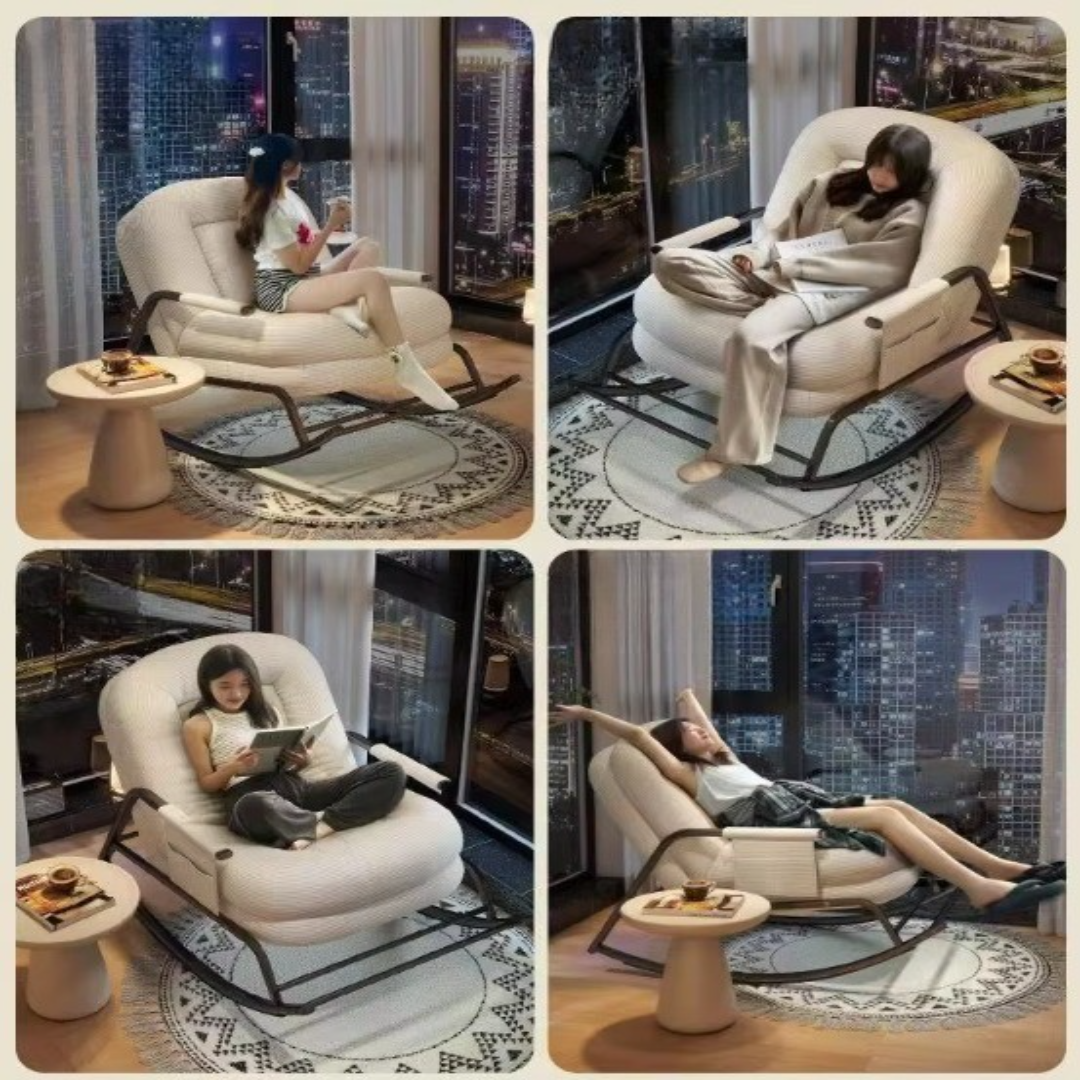 Modern Luxury Relaxing Cozy Padded Rocking Chair