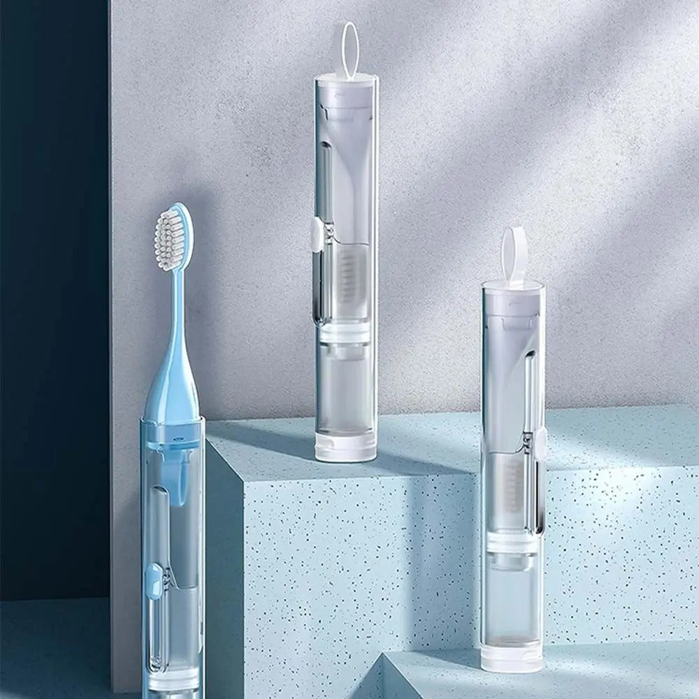 All-in-One Travel-Friendly Toothpaste Dispenser Toothbrush