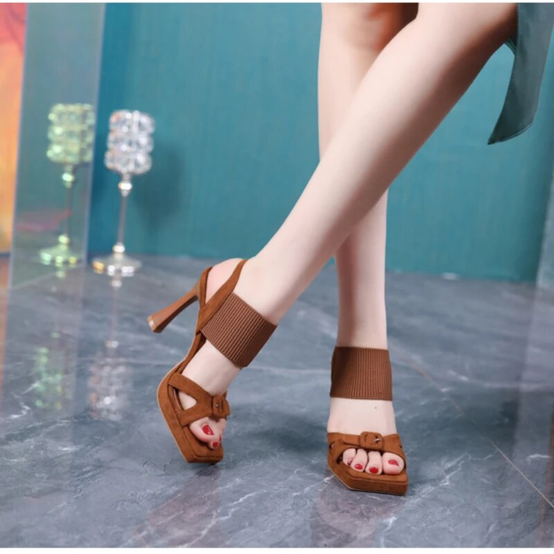 Sun Kissed Charming Women High Heel Sandals