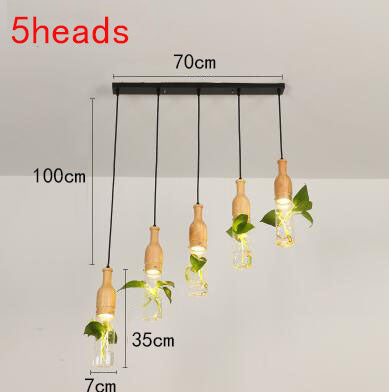 Wooden Modern LED Plant Pendant Lights