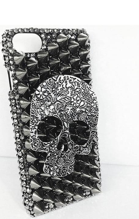 Rhinestone 3D Skull Design Scary Iphone Cases