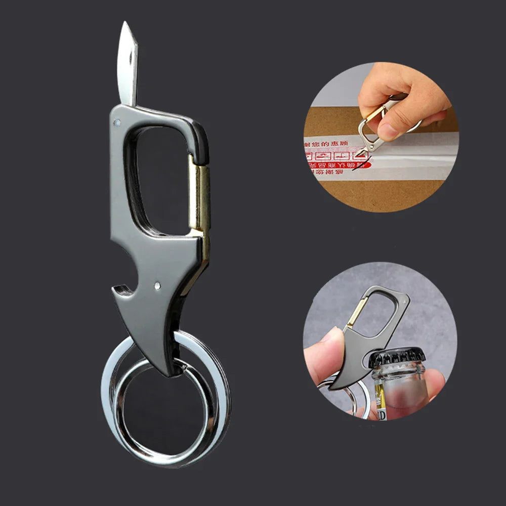 Mini Foldable Bottle Opener Keychain Knife