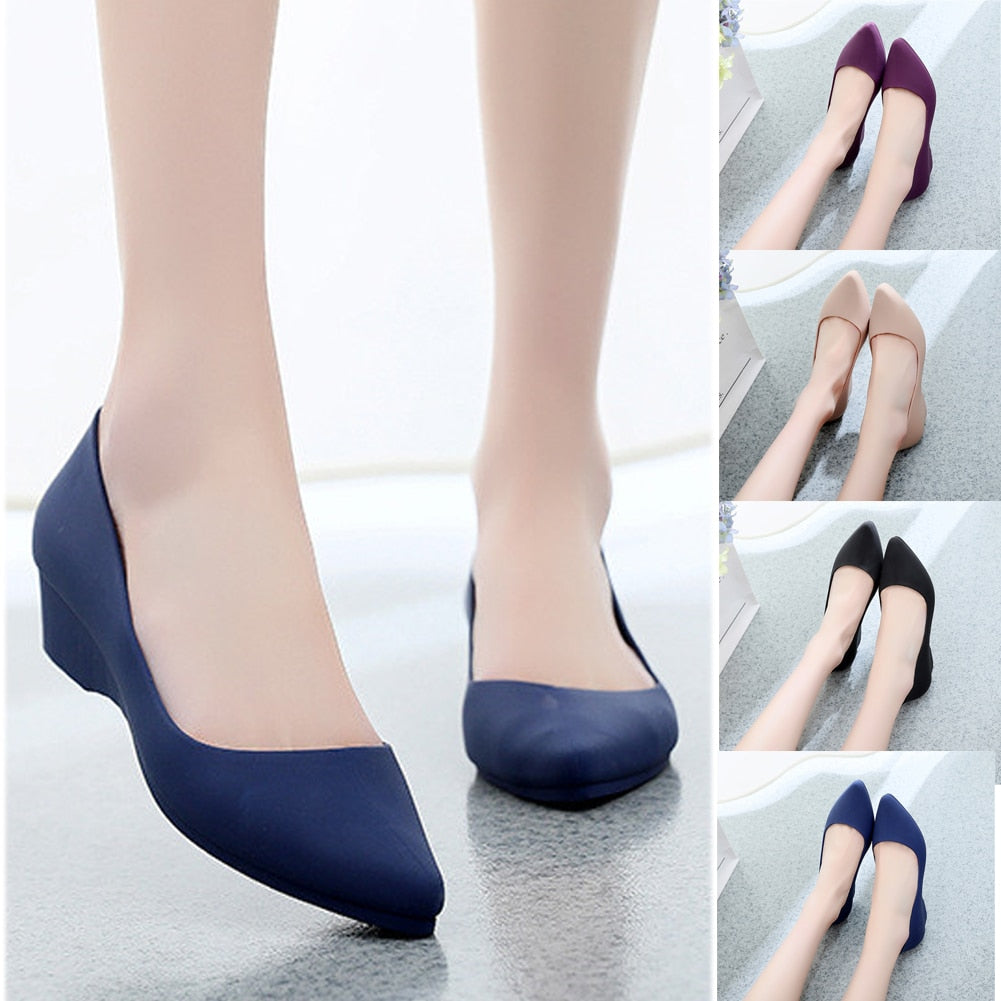 Summer Waterproof Comfy Slip-on High Heels