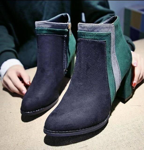 Chelsea English Modern Thick High Heels Women Boots