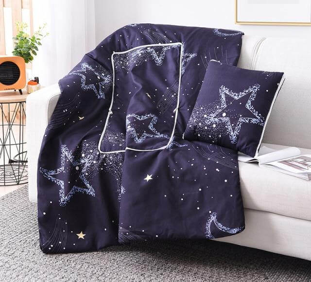 2In1 Colorful Cartoon Pillow Blanket