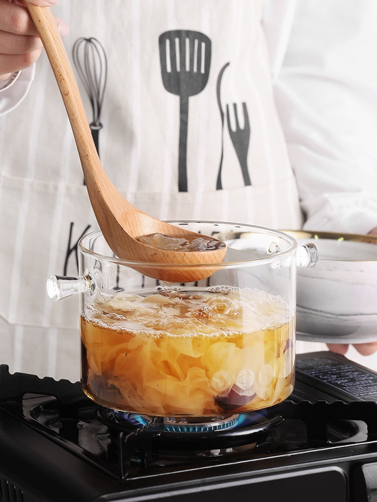 Transparent Glass Heat-Resistant Soup Pot