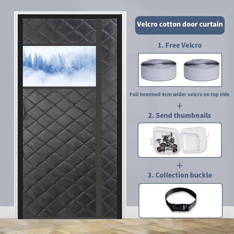 Magnetic Cold-Proof Cotton Door Curtain