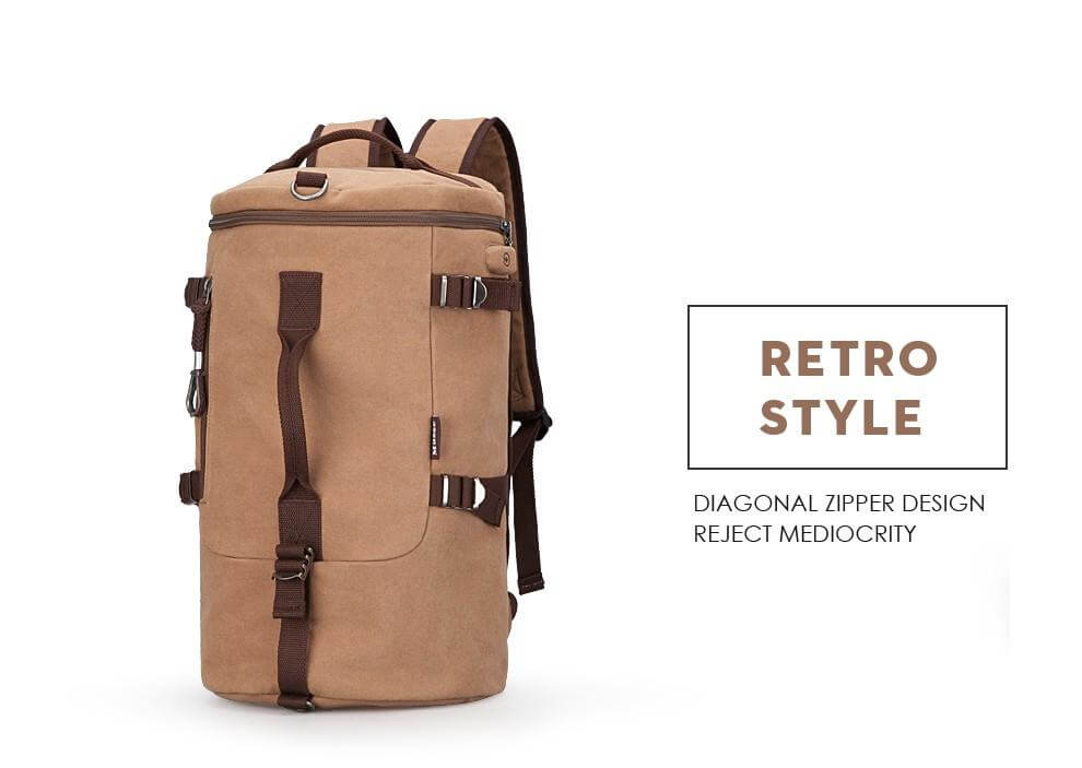 Cylinder package Multifunctional Male Fashion Backpack