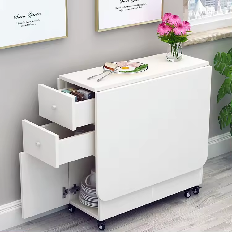 Multifunctional Home Office Extendable Drawers Rolling Storage Cart