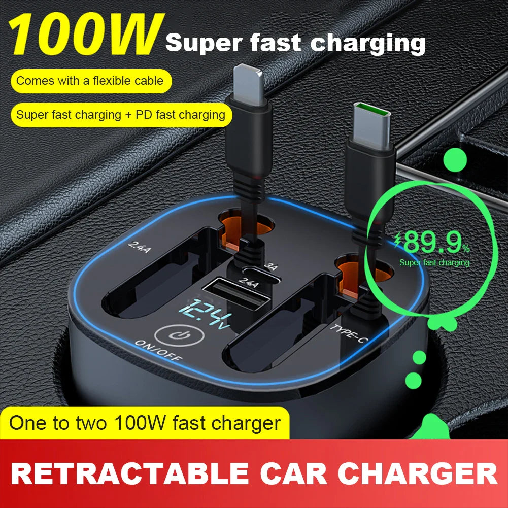 Smart Ride Retractable Car Fast Charger