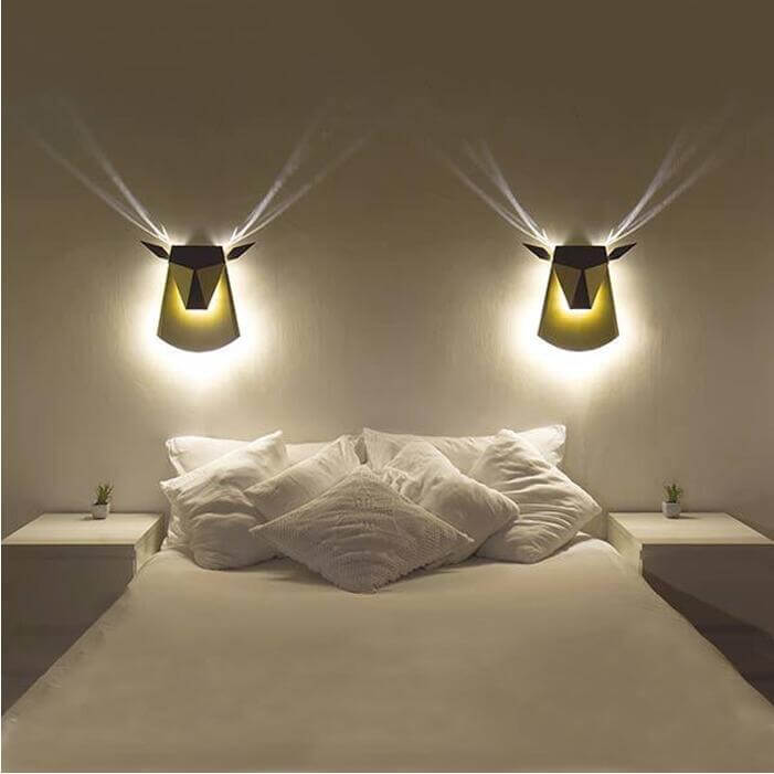 Modern Creative Led Deer Shaped Wall Lamps