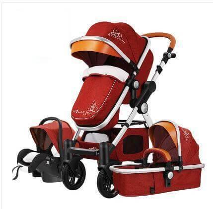 Luxury 3 in 1 Portable Higher Land-scape Carriage Foldable Baby Stroller