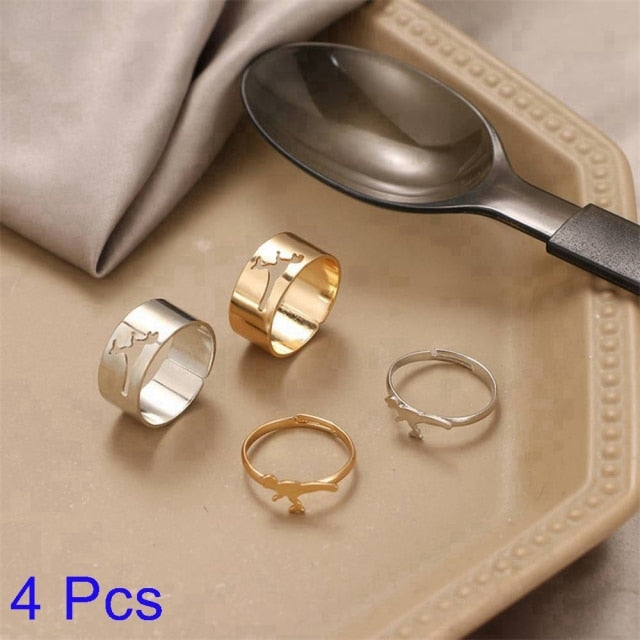 Creative Lovely Couples Matching Ring Set