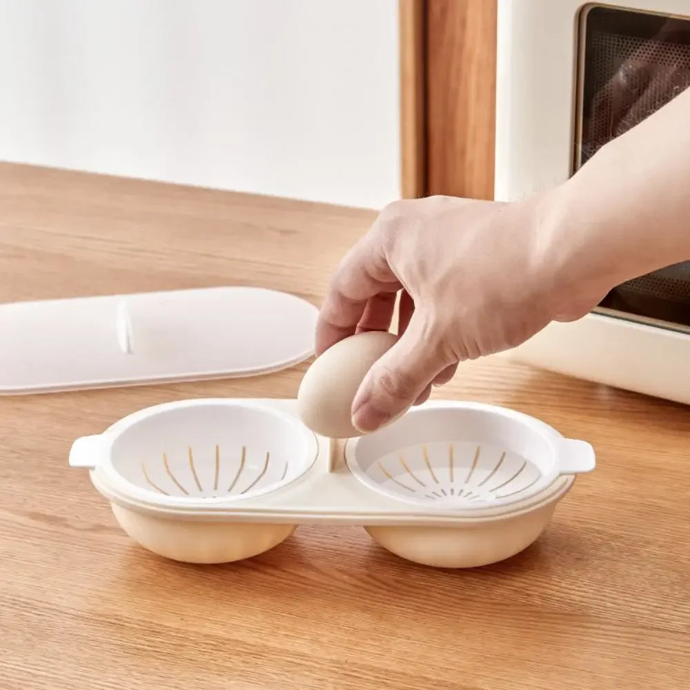 Double Space Durable Microwave Egg Maker