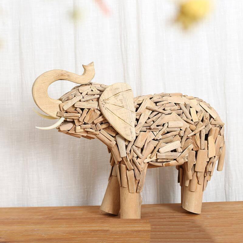 Creative Handmade Asian Style Wooden Elephant