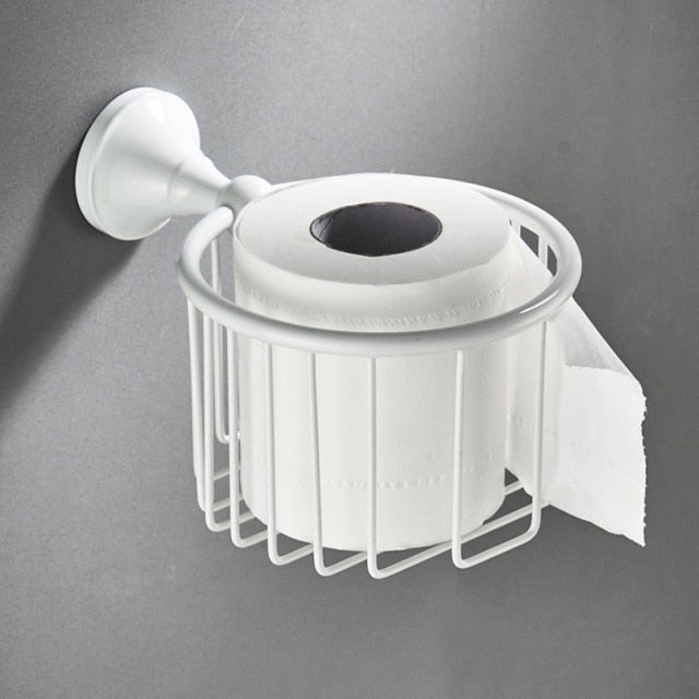 Wall-Mounted Bathroom Accessories Holder Set