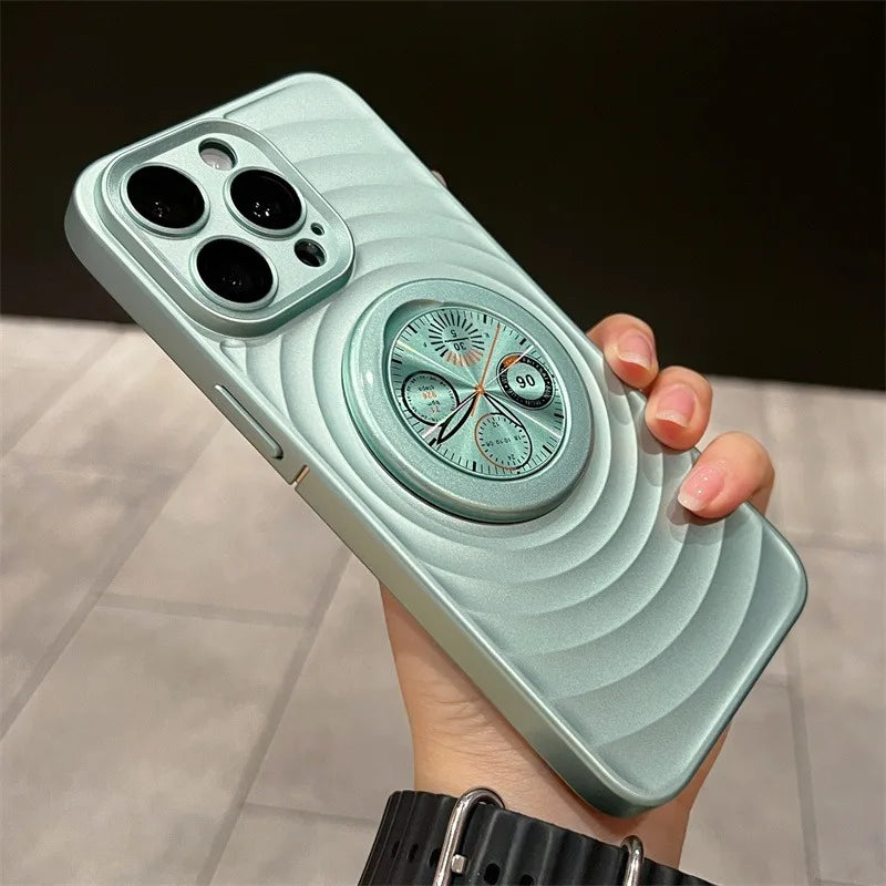 Clock Water Ripple Magsafe Bracket Phone Case